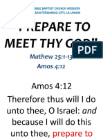 Prepare To Meet God