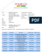 Details of Statement: Tran Id Tran Date Remarks Amount (RS.) Balance (RS.)