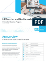 HR Metrics Dashboarding Certificate Program Syllabus AIHR