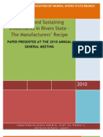 Growing and Sustaining Investments in Rivers State