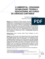 Educação Ambiental, Cidadania e Sustentabilidade Teoria e Prática Educacional No Curso de Ciências Contábeis