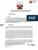 Resolución Directoral: Vistos