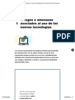 Riesgos o Amenazas Asociados Al Uso de Las Nuevas Tecnologías