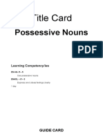 Possessive Nouns: Title Card