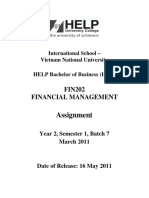 Assignment: FIN202 Financial Management