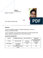 M.Meghana: Course College/University Year of Passing Aggregate Percentage/CGPA