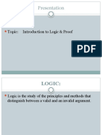 Introduction To Logic & Proof