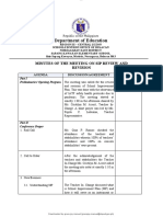 Minutes On School Improvement Plan Review