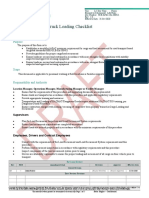 Cargo Securement Truck Loading Checklist