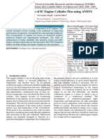 Thermal Analysis of IC Engine Cylinder Fins Using ANSYS