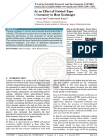 Study On Effect of Twisted Tape Insert Geometry in Heat Exchanger