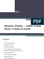 Unit-3: Detective Fiction: - Arthur Conan Doyle: A Study in Scarlet