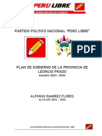 Plan Gobierno Peru Libre Leoncio Prado