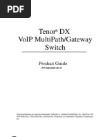 Tenor DX Voip Multipath/Gateway Switch: Product Guide