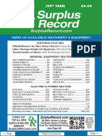 AUGUST 2022 Surplus Record Machinery & Equipment Directory