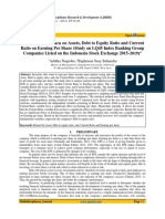 The Effect of Return On Assets, Debt To Equity Ratio and Current Ratio On Earning Per Share (Study On LQ45 Index Banking Group Companies Listed On The Indonesia Stock Exchange 2015-2019)