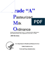 PMO - Pasteurized Milk Ordinance