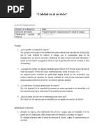 "Calidad en El Servicio" Caso Claro