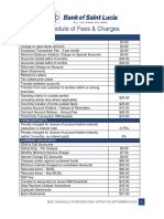 Schedule of Fees & Charges: Savings Accounts