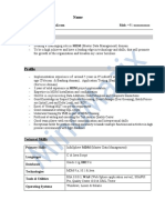 IBM MDM Sample Resume 2