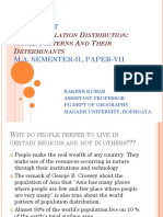 Patterns of World Population Distribution and Its Determinants