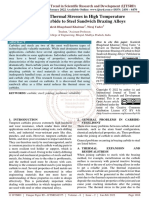 A Review On Thermal Stresses in High Temperature Brazing of Carbide To Steel Sandwich Brazing Alloys