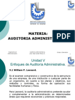  Auditoria Administrativa (IAD) Unidad V