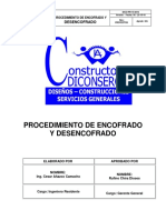 Procedimiento de Encofrado y Desencofrado