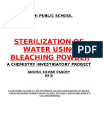 Sterilization of Water Using Bleaching Powder