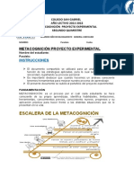 METACOGNICIÓN 2 QUIMESTRE PROYECTO EXPERIMENTAL SEGUNDO B.G.U. Estéfano Vaca