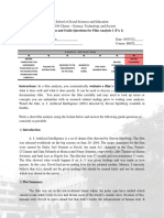 Instructions and Guide Questions For Film Analysis 1 (FA 1)