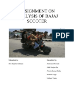 Assignment On Analysis of Bajaj Scooter