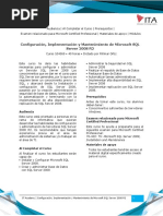 Configuración, Implementación y Mantenimiento de Microsoft SQL Server 2008 R2