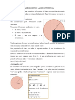 Tema I Ecuación de La Circunferencia