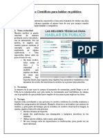 10 Técnicas Científicas para Hablar en Público