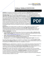 Enhanced Primary Care Pathway: Childhood CONSTIPATION