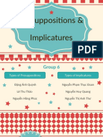 Chapter 8 Presuppositions Implicatures