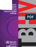 Priority Research Questions For TB/HIV in HIV-prevalent and Resource-Limited Settings