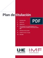 Instrucciones Del Plan de Titulación