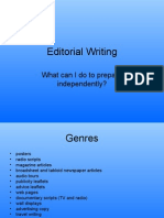 Editorial Writing: What Can I Do To Prepare Independently?