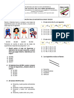 Evaluación Final de Matemáticas Grado Tercero