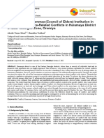 The Role of Jaarsummaa (Council of Elders) Institution in Resolving Resource-Related Conflicts in Haramaya District of East Hararghe Zone, Oromiya