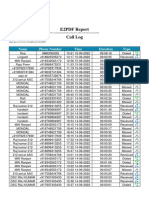 E2PDF Report Call Log: Name Phone Number Time Duration Type