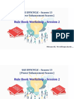 Rule Book Workshop - Session 2: Sae Efficycle - Season 13 (Power Enhancement Season)