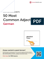 50 Most Common Adjectives: German