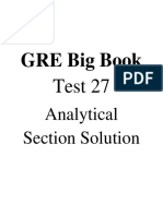 GRE Big Book 27 Analytical Puzzles Solution