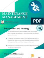 Lesson 7 - Maintenance Management