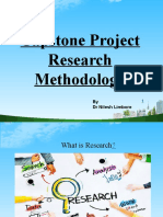 Capstone Project Research Methodology: by DR Nilesh Limbore