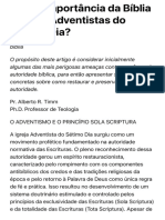 Artigo Dr. Alberto Timm - Qual A Importância Da Bíblia para Os Adventistas Do Sétimo Dia