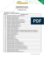 MATEMÁTICA - EM - Lista de Conteúdos - 3º Trimestre 2021